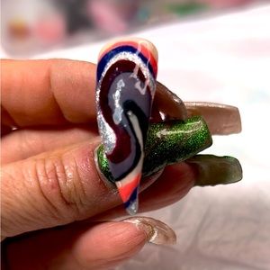 Swirling Dream Custom Press On Nails